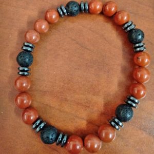 Bracelet pour hommes jaspe rouge Bracelet pour hommes jaspe rouge