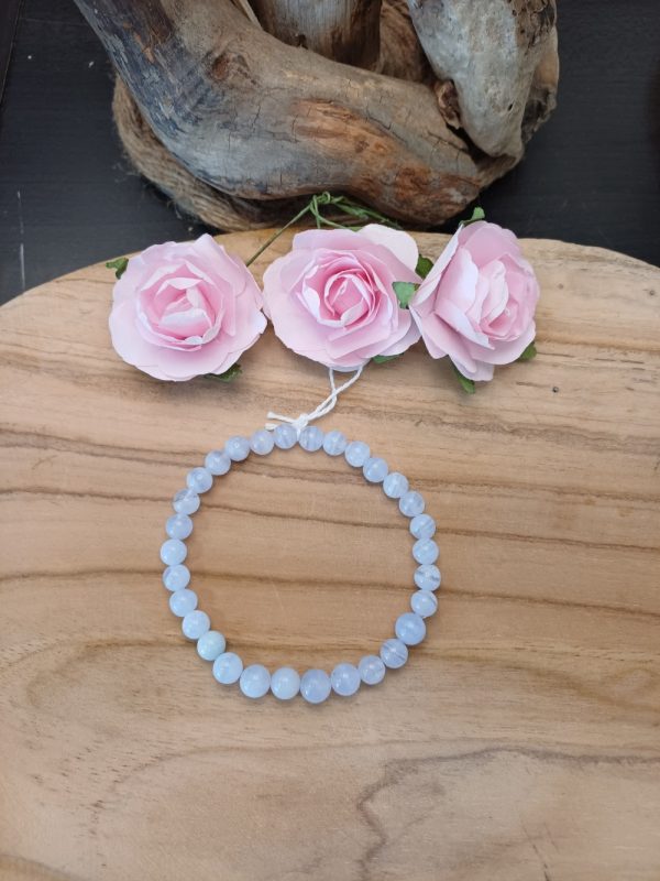 Bracelet calcédoine bleue
