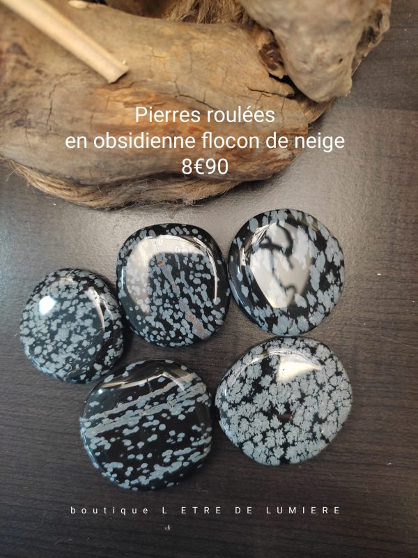 Pierre obsidienne flocon des neiges