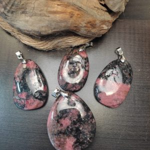 pendentif rhodonite