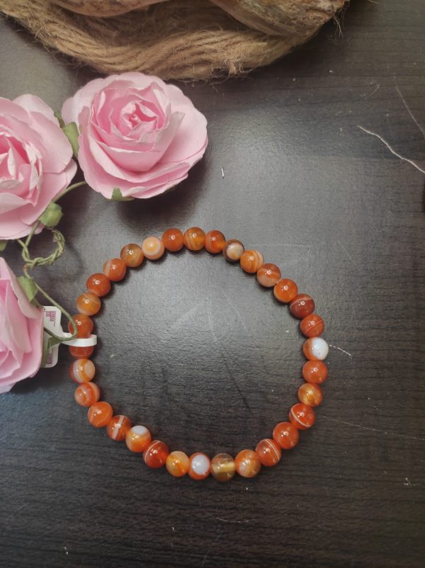 Bracelet en cornaline 8mm