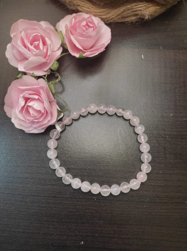 Bracelet en quartz rose en 8mm