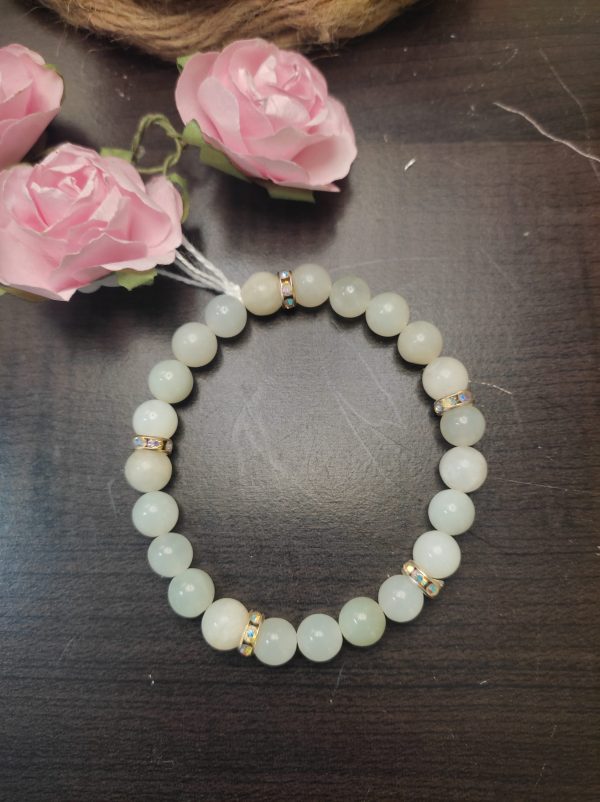Bracelet en calcite verte