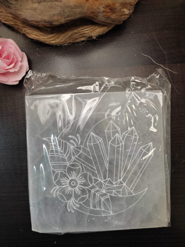 Plaque en sélénite minéraux Plaque en sélénite minéraux