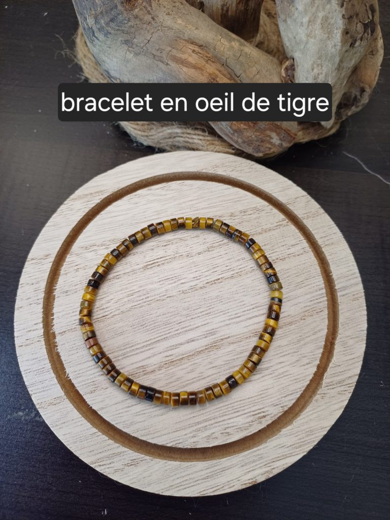 Bracelet en oeil de tigre fin