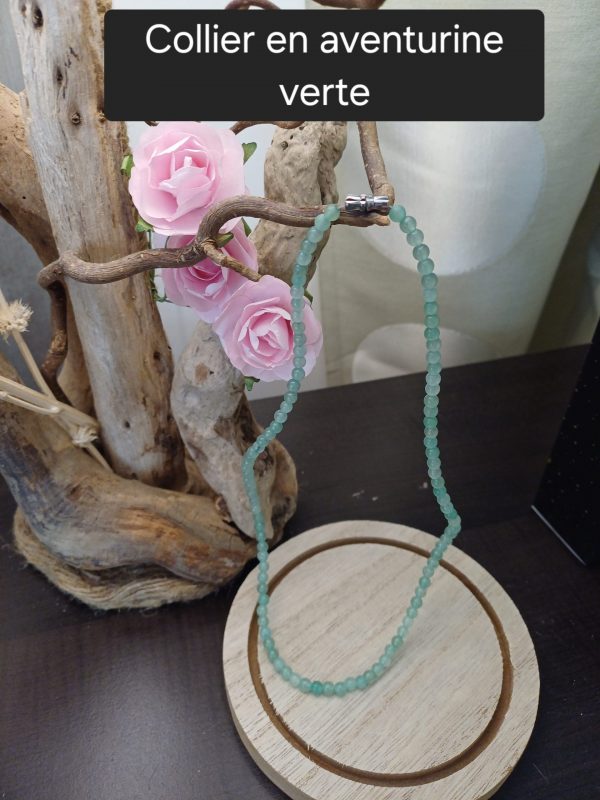 collier en aventurine fin collier en aventurine fin