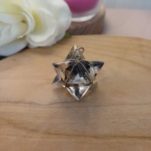 pendentif Merkaba or et tourmaline(8) pendentif Merkaba or et tourmaline