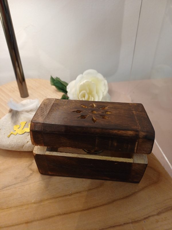 Porte-encens en bois naturel