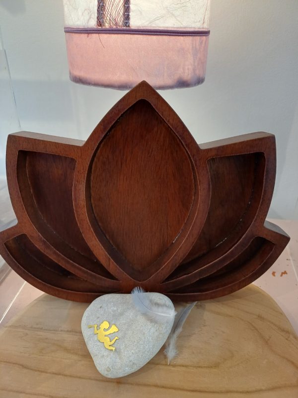 Support en bois naturel Lotus Support en bois naturel Lotus