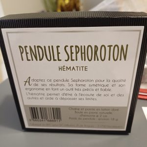 Pendule séphoroton en hématite