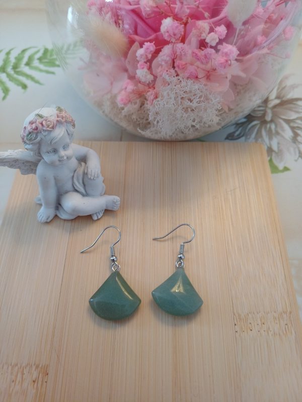 Boucle d'oreille en Aventurine verte