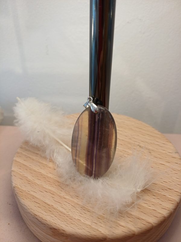 Pendentif Fluorite violette et jaune