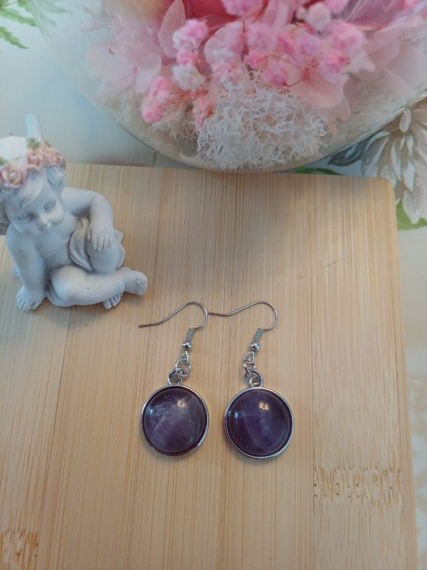Boucle d'oreilles en améthyste