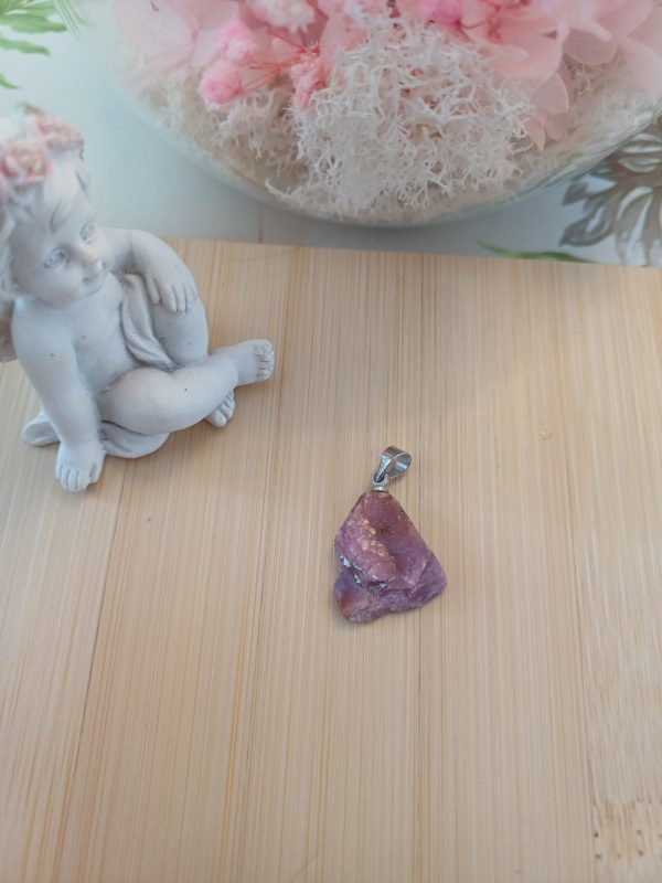 Pendentif en Rubis brut
