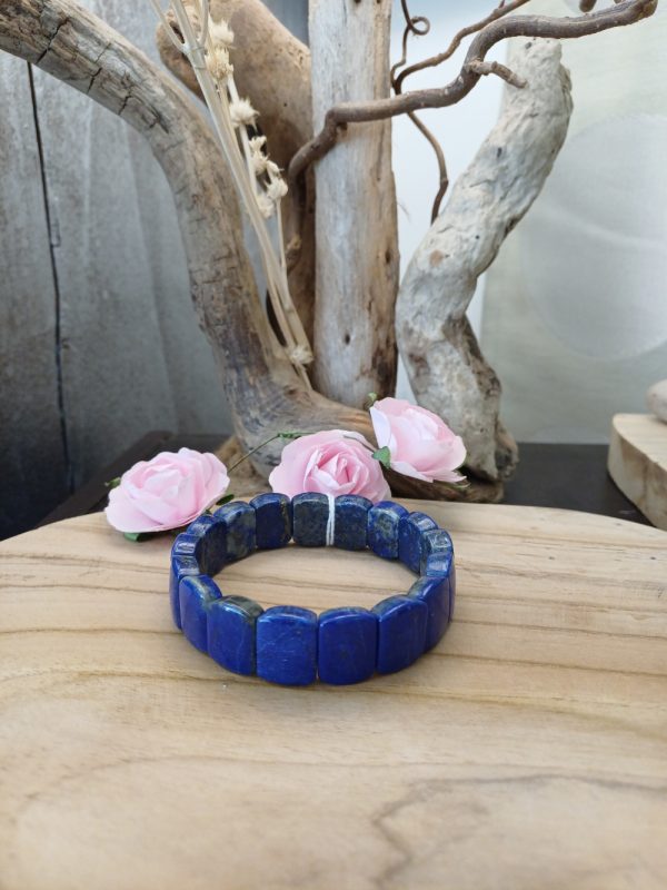 Bracelet en Lapis lazuli carré
