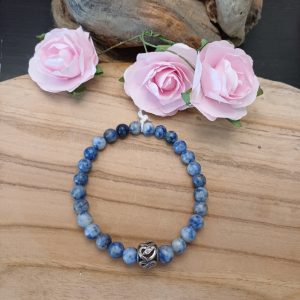 Bracelet en Sodalite Charm argent