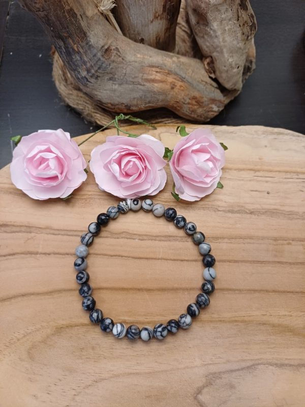 Bracelet Jaspe Picasso noir