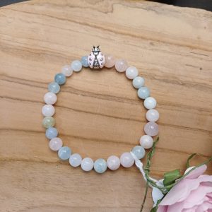 Bracelet en Morganite Charm argent