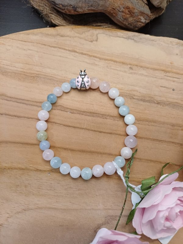 Bracelet en Morganite Charm argent