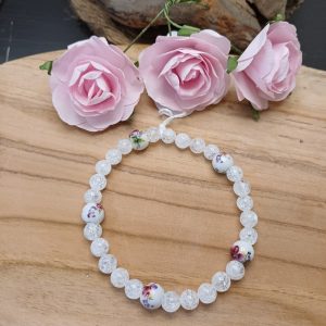 Bracelet cristal crack et porcelaine