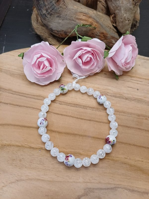 Bracelet cristal crack et porcelaine