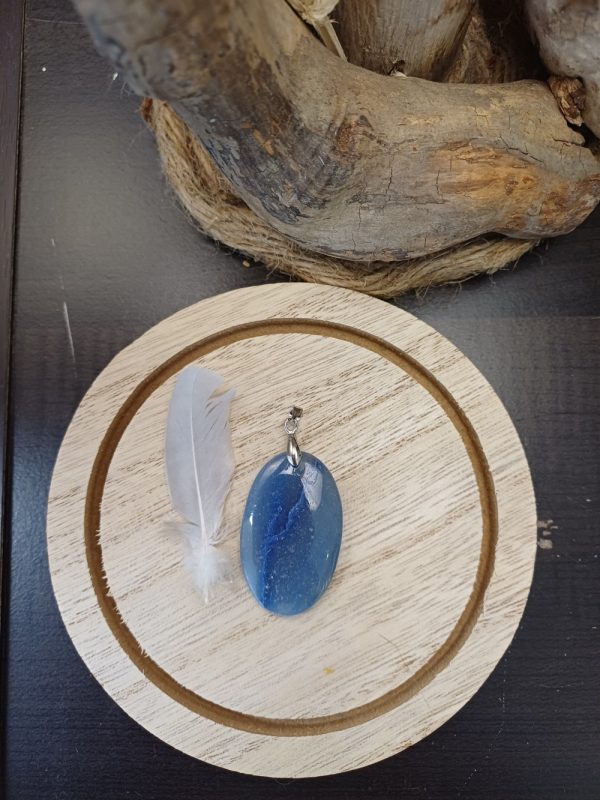 Pendentif en Aventurine bleue