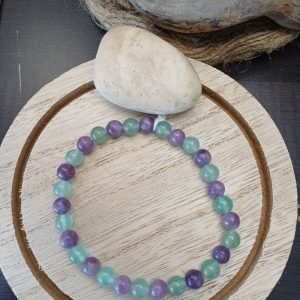 Bracelet aventurine verte et lépidolite Bracelet aventurine verte et lépidolite